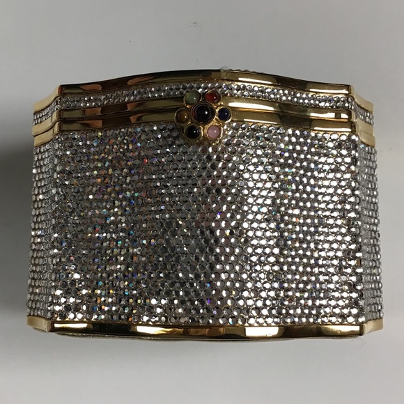 Vintage Judith Leiber Swarovski  Minaudiere Clutch - Picture 5 of 7